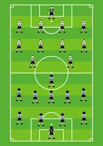 Fotbollsplan och spelare vektor bild