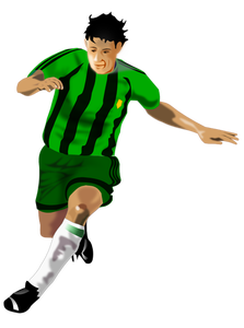 Een voetbal speler vector illustraties