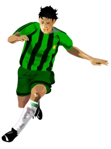Een voetbal speler vector illustraties