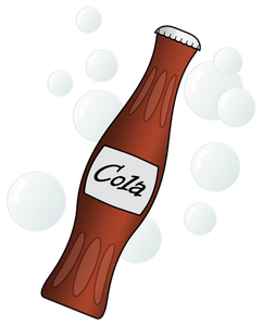 Vector illustration of small soda bottle