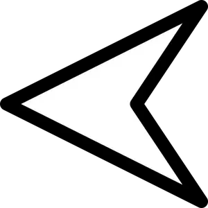 Immagine vettoriale sinistro di freccia puntatore