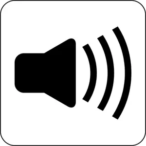 Immagine vettoriale dell'icona altoparlante audio