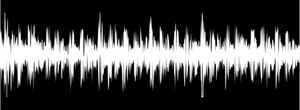 Bílá zvukové vlny Vektor Klipart