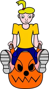 Cartoon vector image of girl