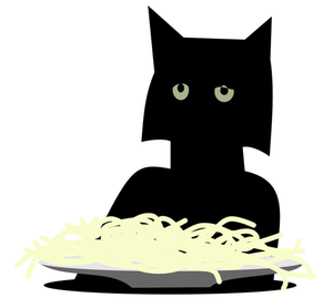 Спагетти cat векторное изображение