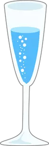 Glas bubbly vectorillustratie