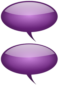 Rótulos en forma de nube púrpura gráficos vectoriales