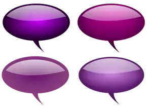 Výběr z bubliny fialové popisek Vektor Klipart