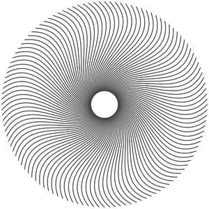 Spiraal lijn cirkel vector tekening