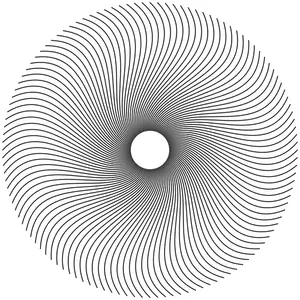 Točitá linie kruhu vektorové kreslení