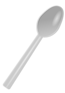 Ilustración de vector de cuchara de plástico