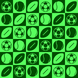 Green sports pattern