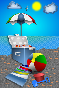 Diversión en la playa set vector de la imagen