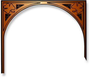 Imagine vectorială de Arcada intrare cu un design de trifoi