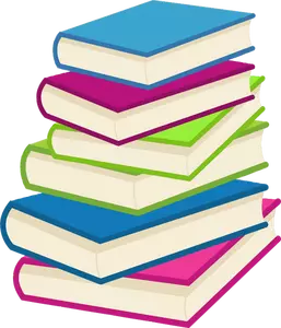 Stapel kleurrijke boeken