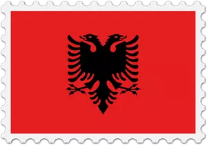 Albanien Flagge Stempel