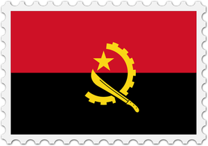 Angola bayrağı damgası
