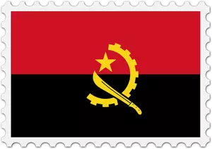 Angola Fahne Stempel