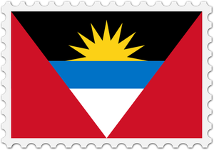 Antigua och Barbuda flagg stämpel