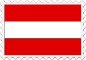 Timbre de drapeau Autriche