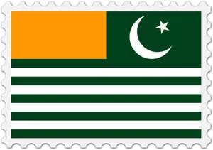 Azad Kashmir Flagge Stempel