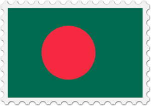 Bangladesh flag stamp