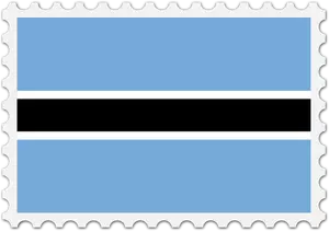 Botswana Fahne Stempel