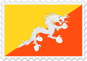 Bhutan Fahne Bild