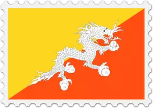 Imagem de bandeira do Butão