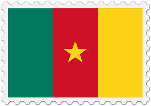 Timbre de drapeau Cameroun