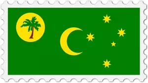 Selo de bandeira de ilha do coco