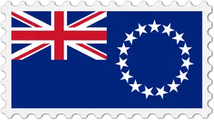 Cook Islands flag stamp