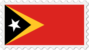 East Timor flag stamp