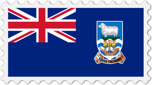 Sello de bandera de Islas Malvinas