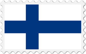 Timbre de drapeau Finlande