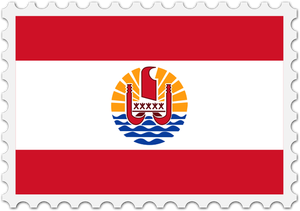 Timbre de drapeau Français Polynésie