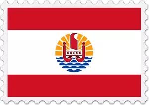 Französisch-Polynesien Fahne Stempel