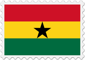 Ghana flag stamp