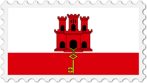 Gibraltar flag stamp