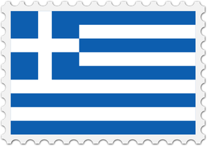 Timbre de drapeau de la Grèce