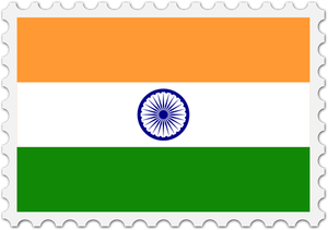 Indien-Flagge-Stempel