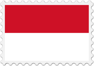 Indonesien-Flagge-Stempel