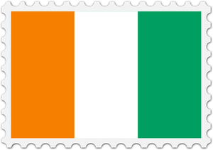 Elfenbeinküste-Flagge-Stempel