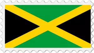Jamaica flag stamp
