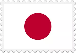 Timbre de drapeau Japon