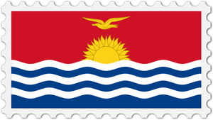 Kiribati-Flagge-Stempel
