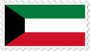 Kuwait-Flagge-Stempel