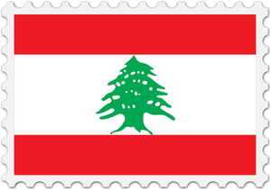 Libanon-Flagge-Stempel