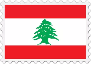 Lebanon flag stamp