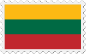 Ştampila de drapelul Lituaniei